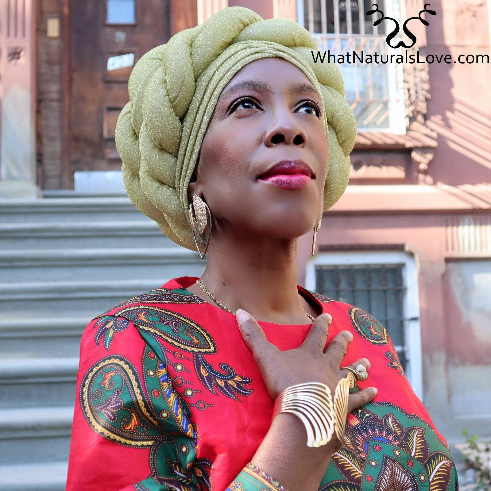 Headwrap with Braided Look – Luxury &amp; Pre-tied