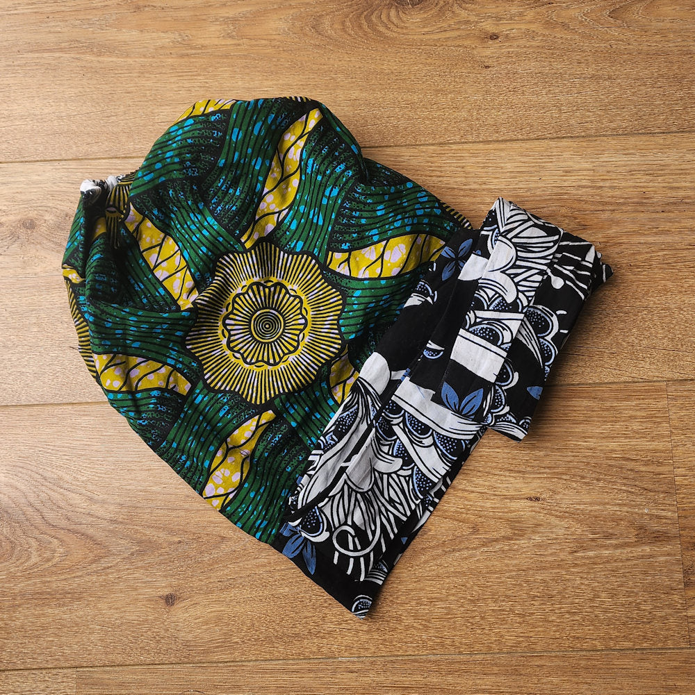 The Reversible African Head Wrap - Green Queen
