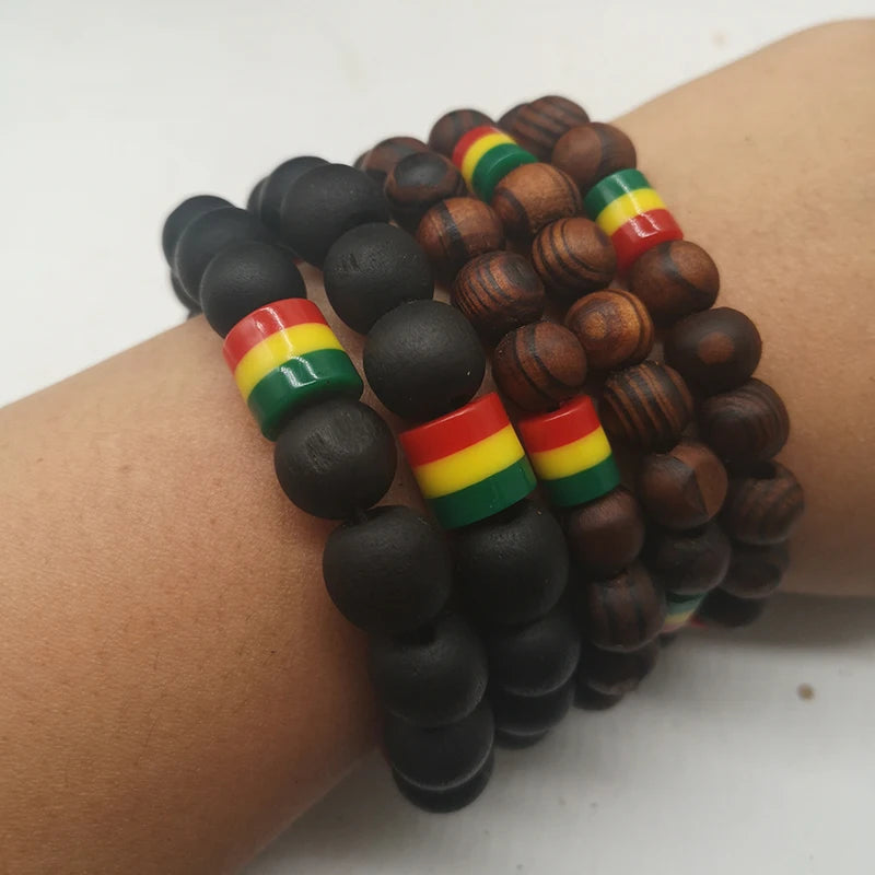 Rasta Beaded Bracelet Set 