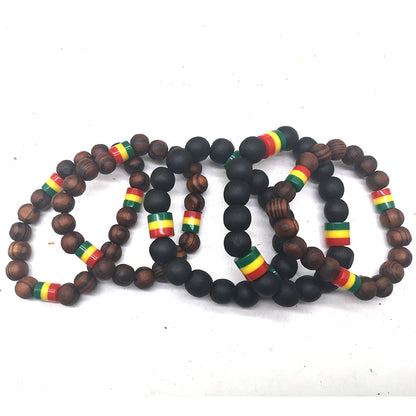 Rasta Beaded Bracelet Set 