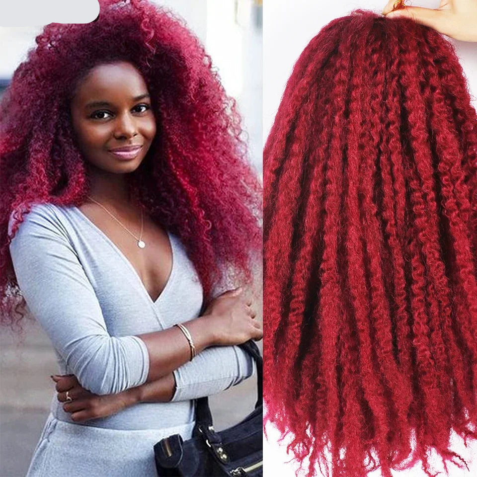 Red Marley Afro Kinky Braiding Hair 
