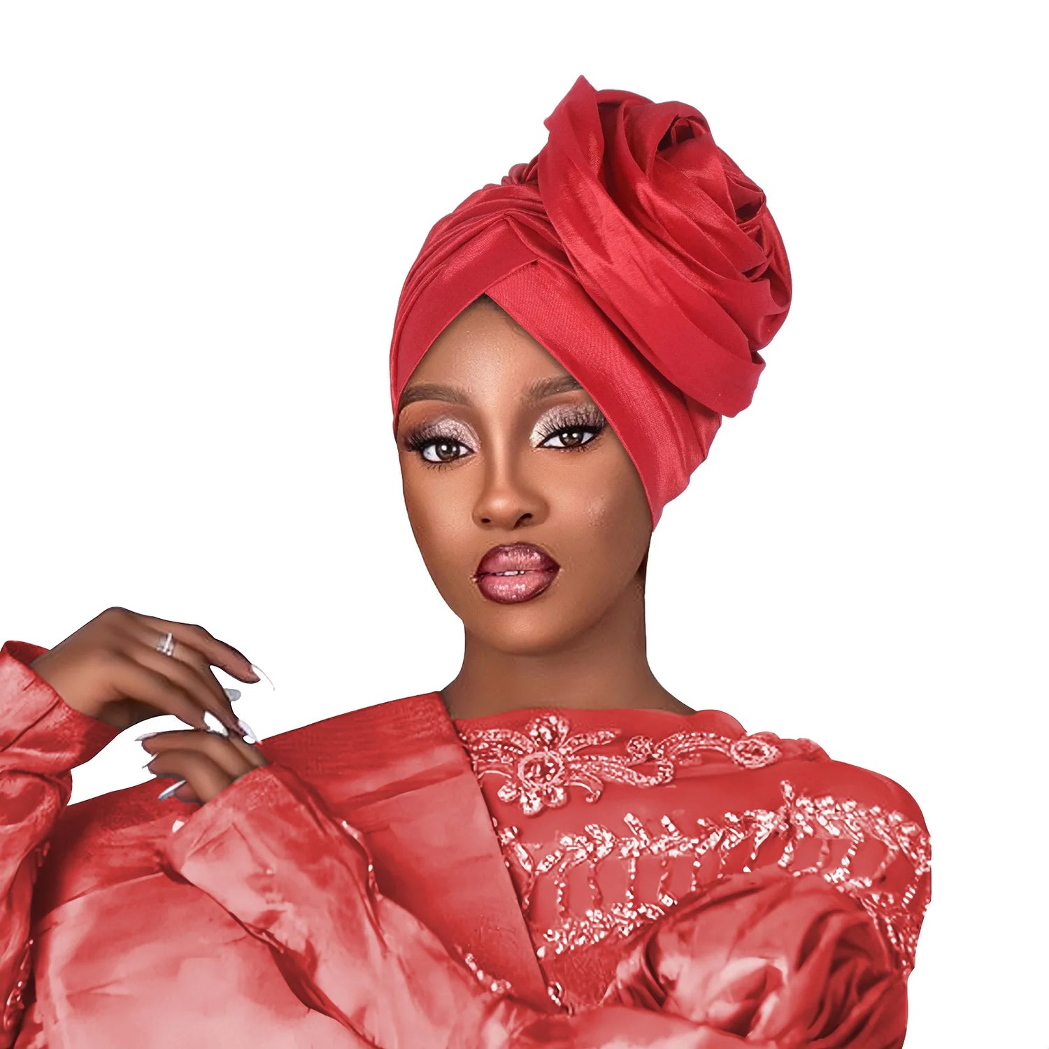 Floral Turban Hat - Stylish Modest Headwear for Special Events
