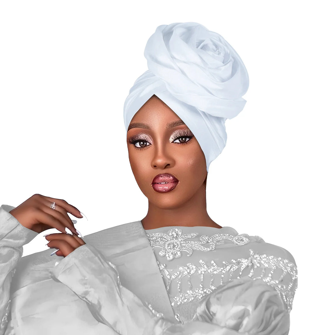 Floral Turban Hat - Stylish Modest Headwear for Special Events
