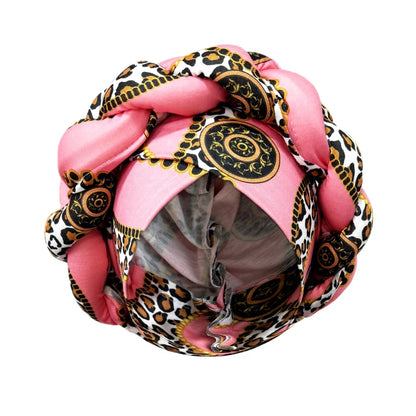 Ready-to-Wear Braided Headtie - Stylish Ankara Print Turban Hat for Weddings &amp; Daily Wear