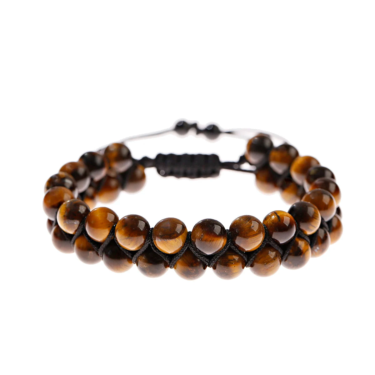 Vulcanic stone double beaded Hair Tie - Bracelet