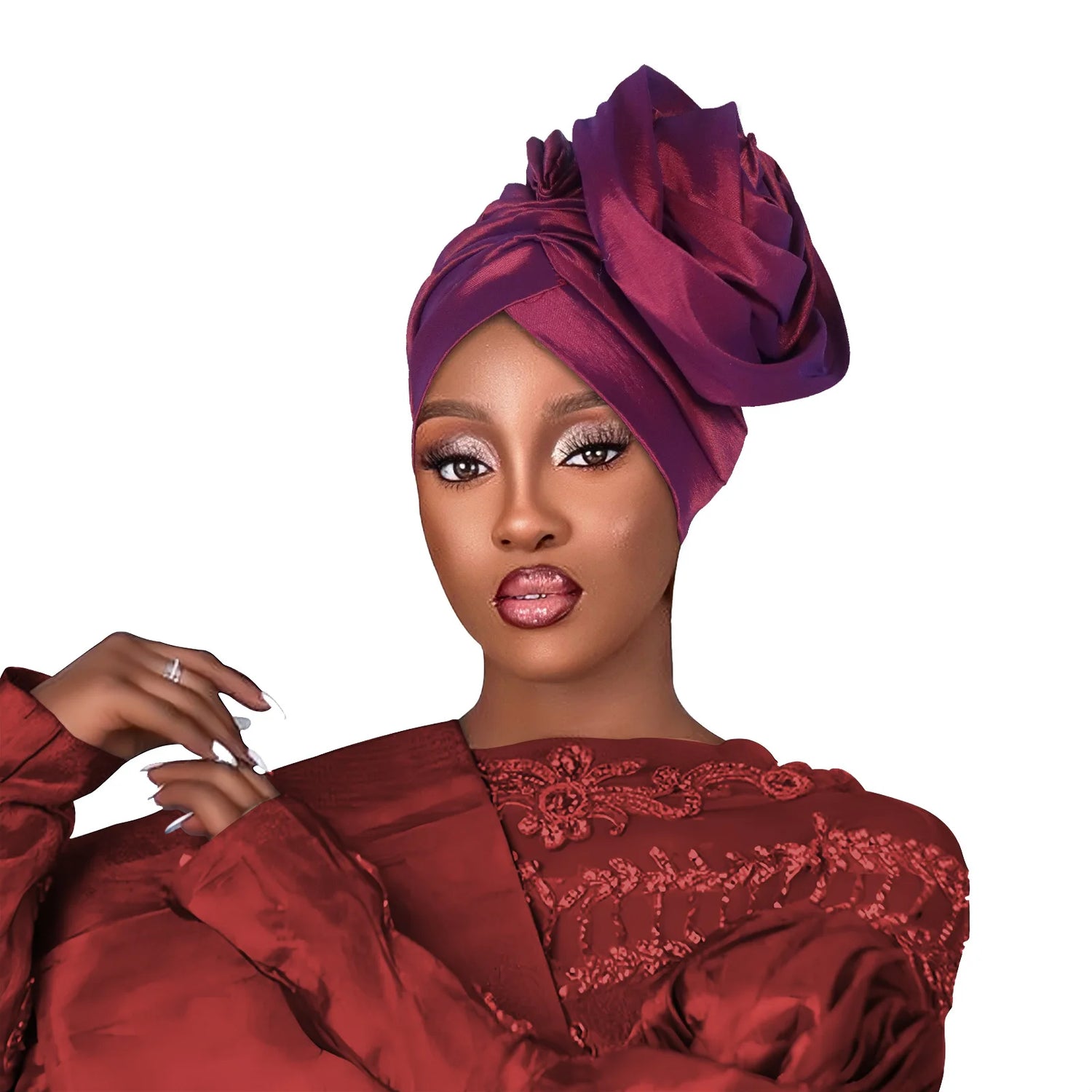 Floral Turban Hat - Stylish Modest Headwear for Special Events