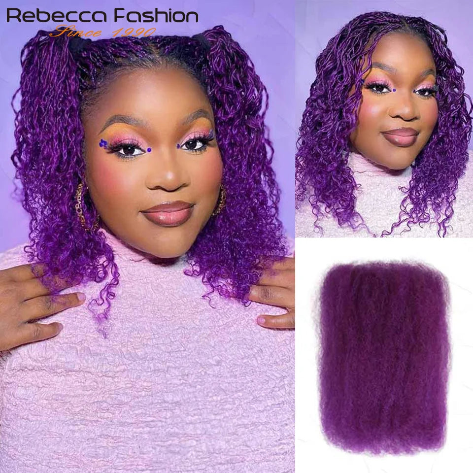 Premium 100% Human Hair Afro Kinky Bulk for Braiding &amp; Twists (50g)
