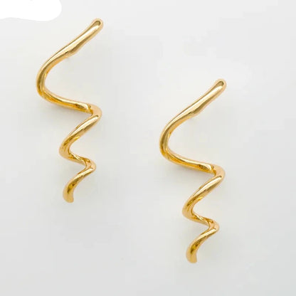 Golden Helix Earring