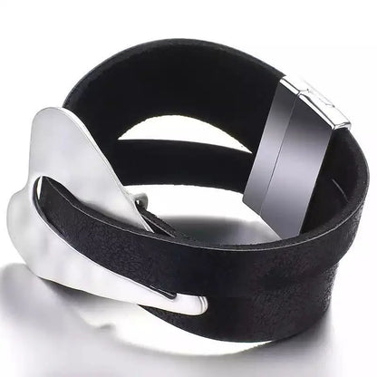 Black Leather Hair Cuff for Locs, Sisterlocks and Dreadlocks