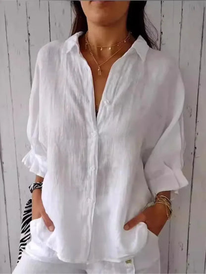 Luxury Linen Button-Down Shirt for Effortless Everyday Elegance