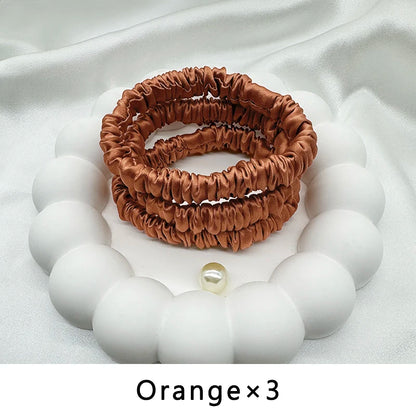 Mulberry Silk Elastics – Gentle, Frizz-Free Hair Bands for Natural Hair &amp; Locs - 3 pieces