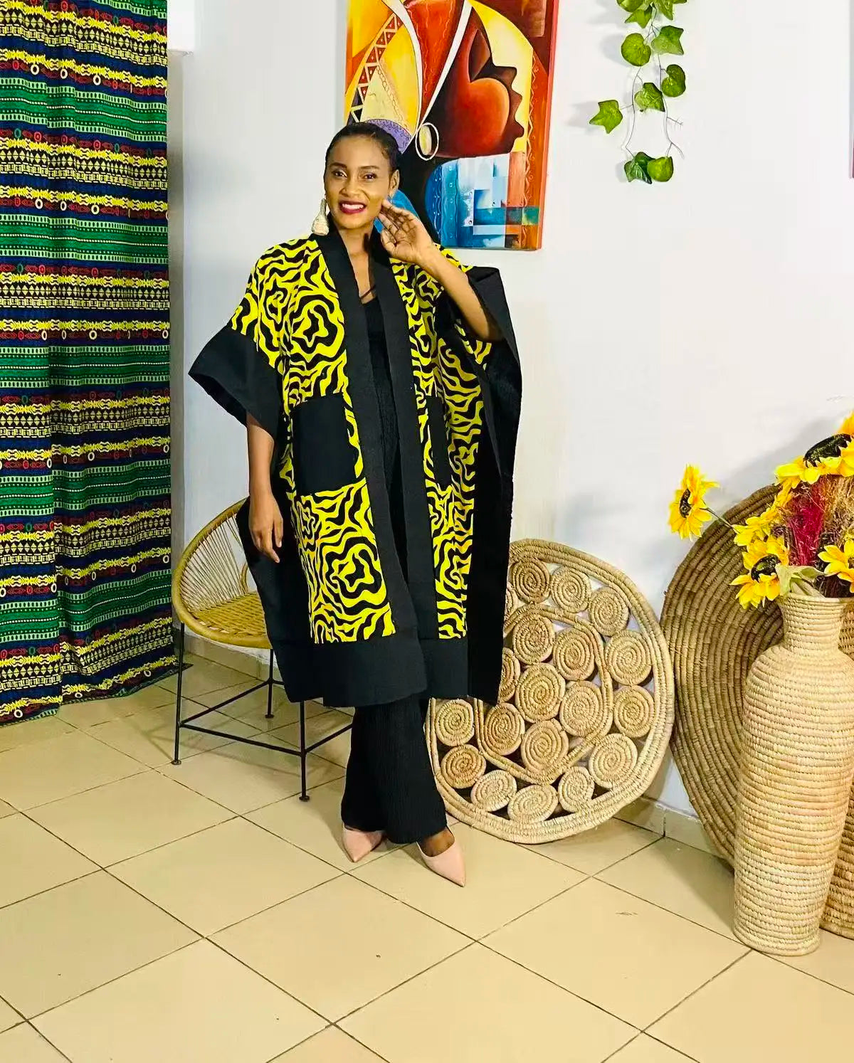 2 Piece African Clothes for Women Fashion 2026 Spring Summer African Short Sleeve Polyester Top Long Pant Matching Sets Outfits