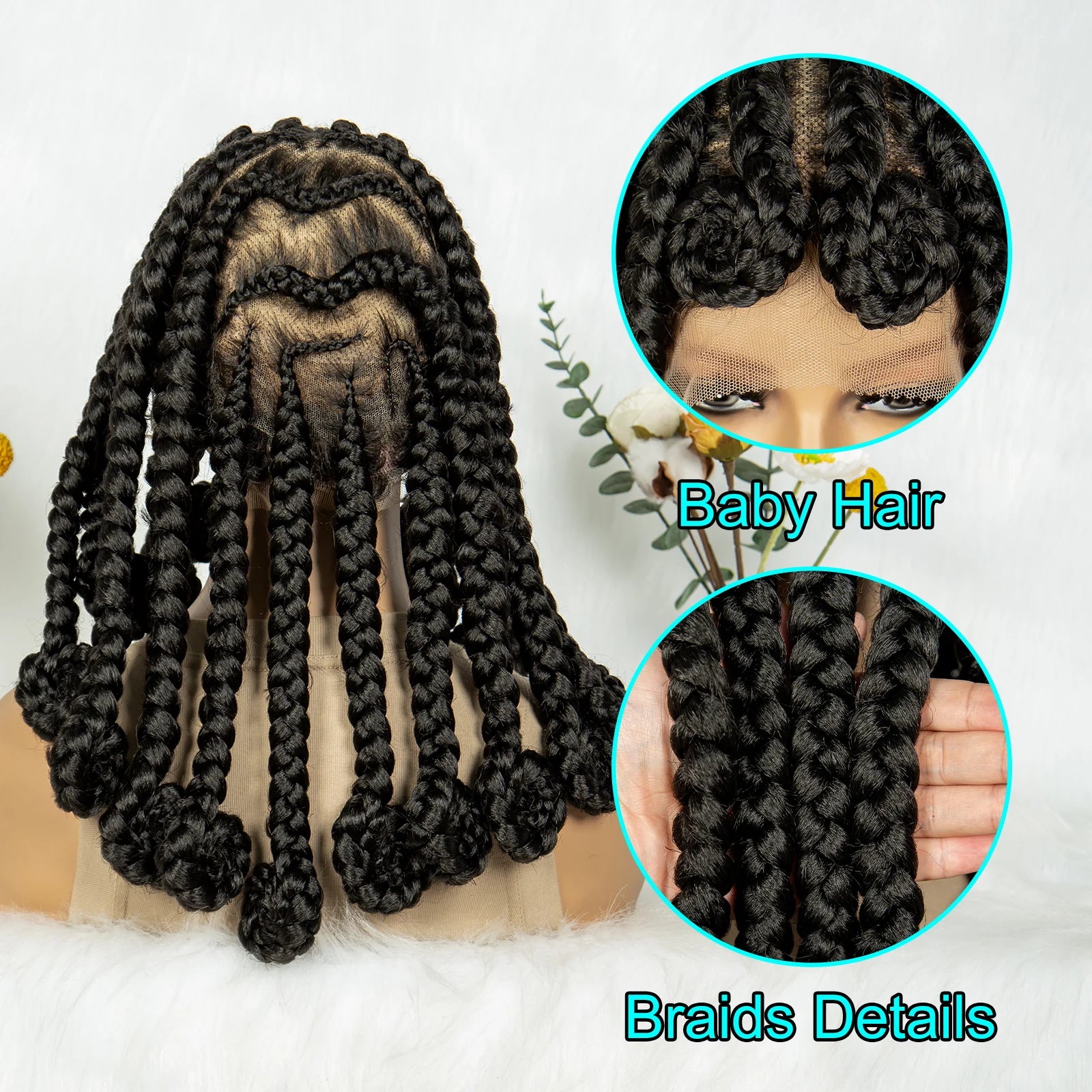 Bohemian Goddess Braided Lace Wig - Perfect for Daily Use