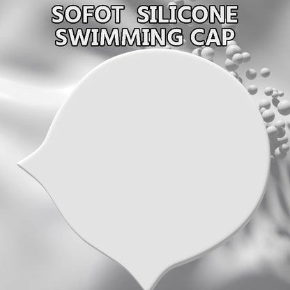 White Waterproof Swim Cap – For Long, Curly &amp; Natural Hair