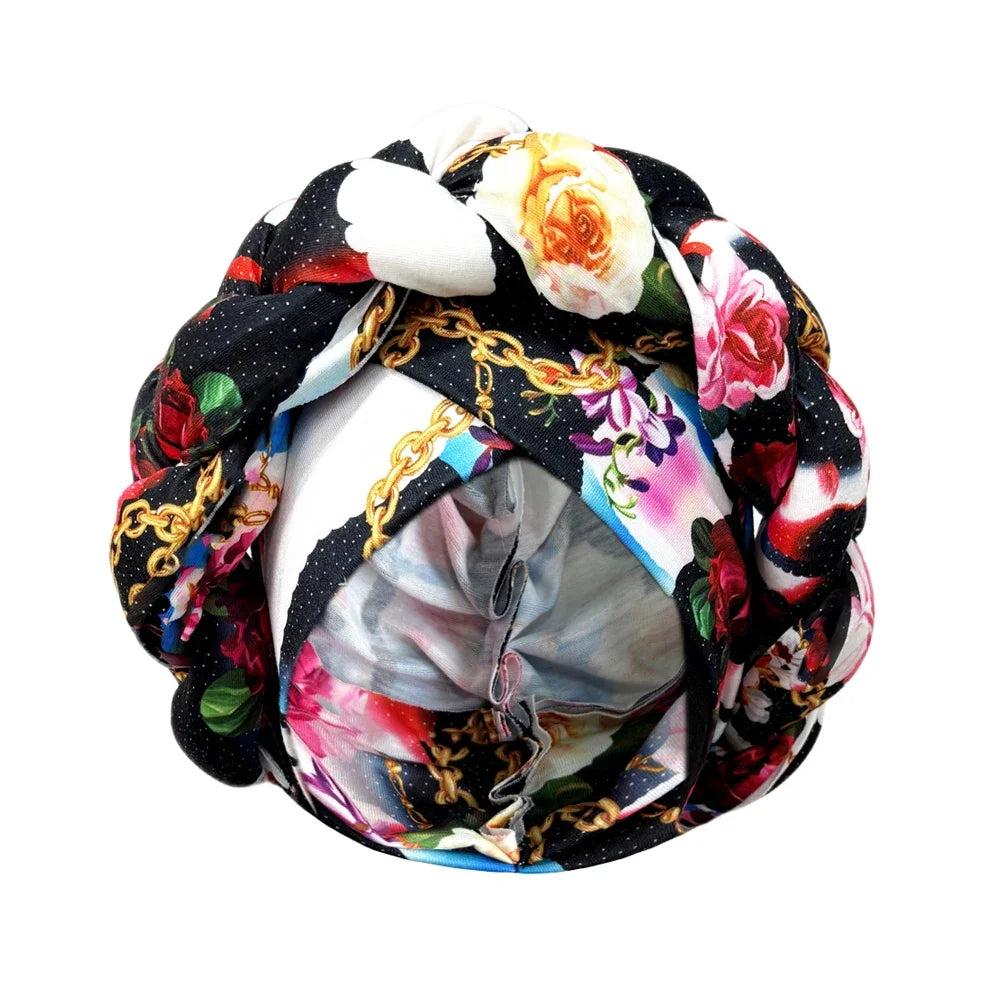 Ready-to-Wear Braided Headtie - Stylish Ankara Print Turban Hat for Weddings &amp; Daily Wear