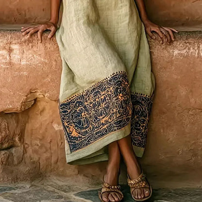 Boho Desert Gown | Linen Maxi Dress for Summer