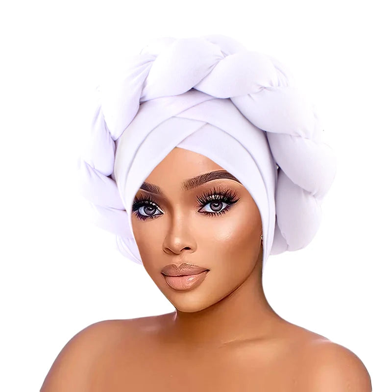Headwrap with Braided Look – Luxury &amp; Pre-tied