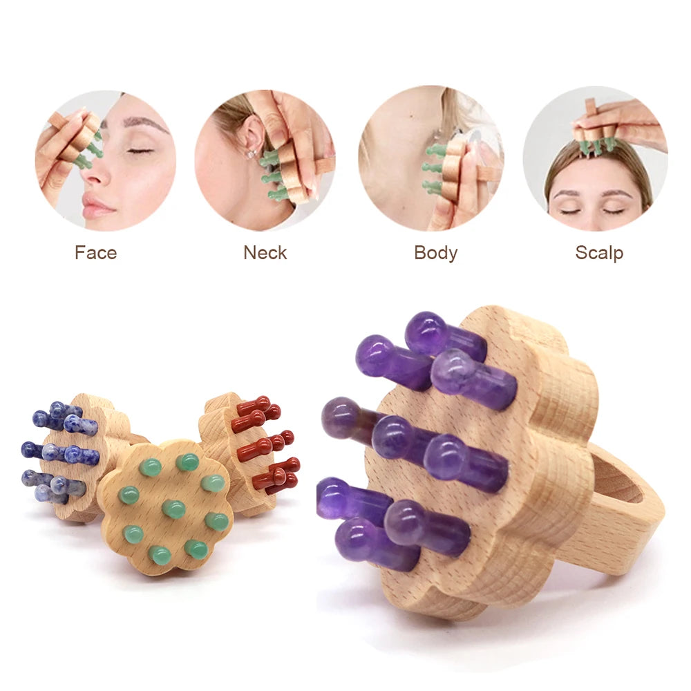 Healing Crystal Scalp Massager Tool
