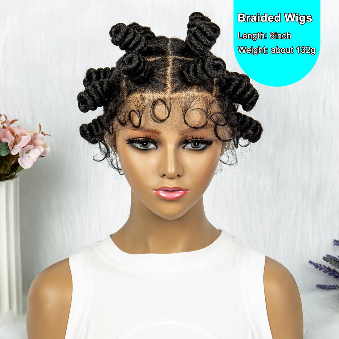 Bantu Knots Full Lace Wig - Trendy Box Braid Style