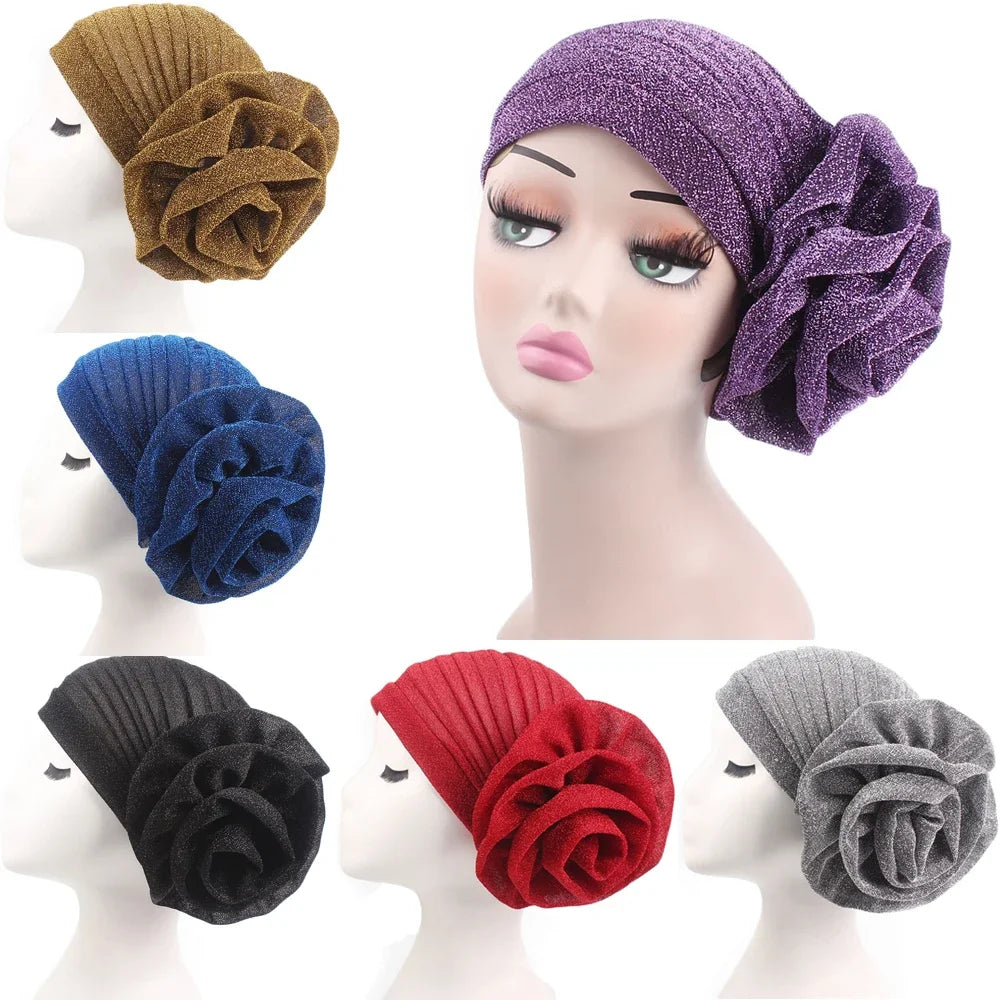 Prewrapped flower turban - WhatNaturalsLove.com