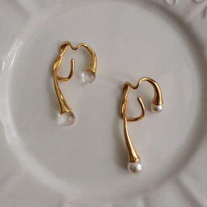 Pearl Ear Clip Earrings