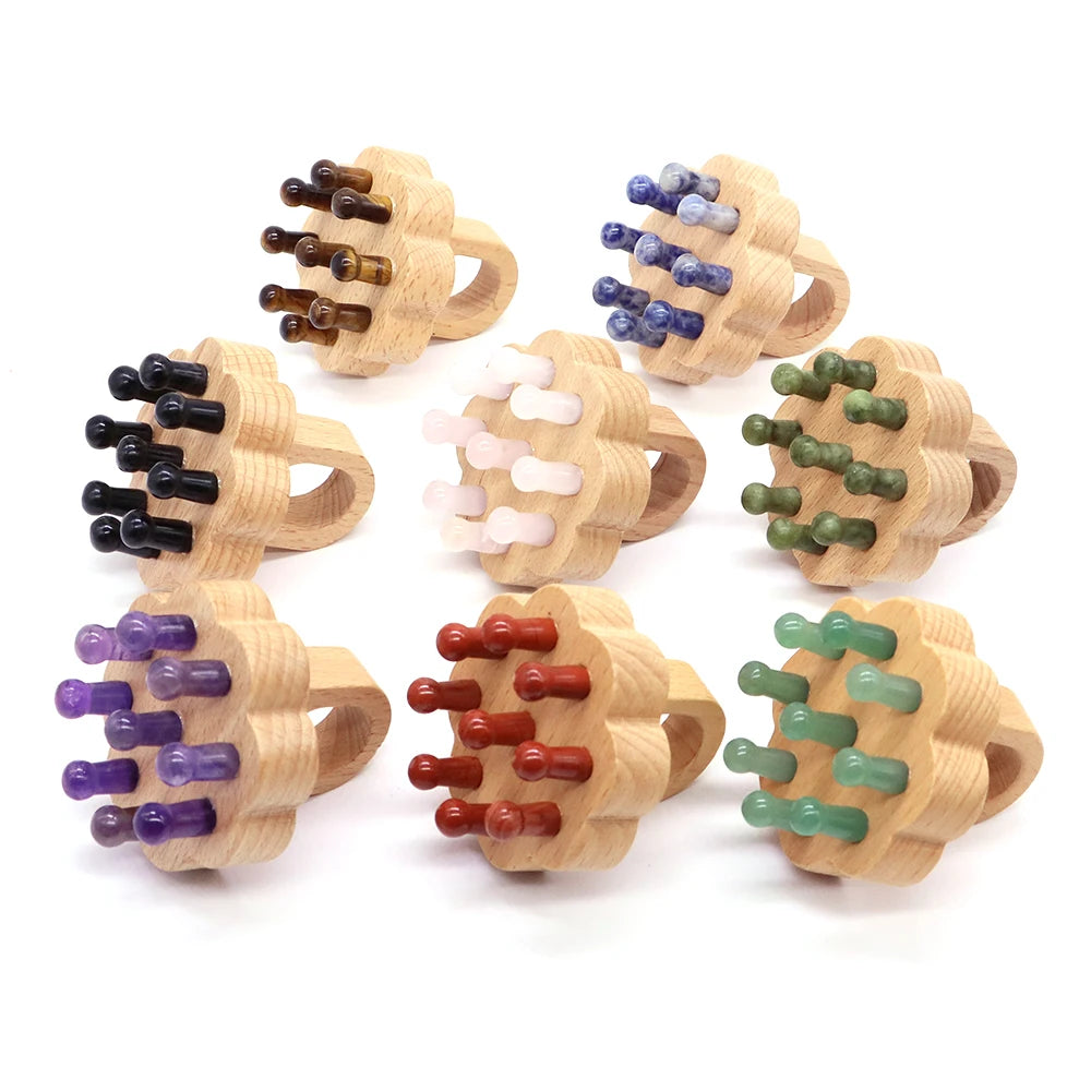Healing Crystal Scalp Massager Tool