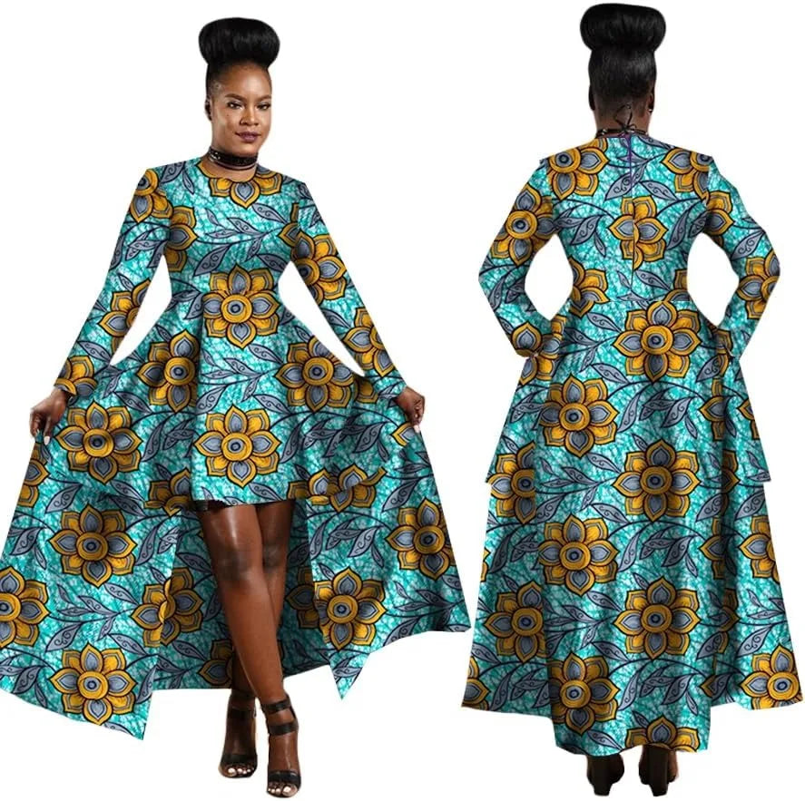 African High Low Dashiki Dress