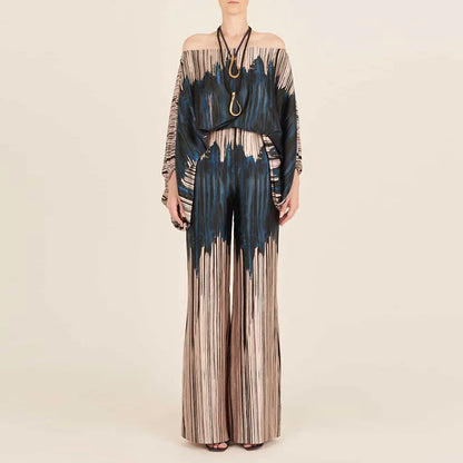 Elegant Off-Shoulder Pants Set Outfit for women