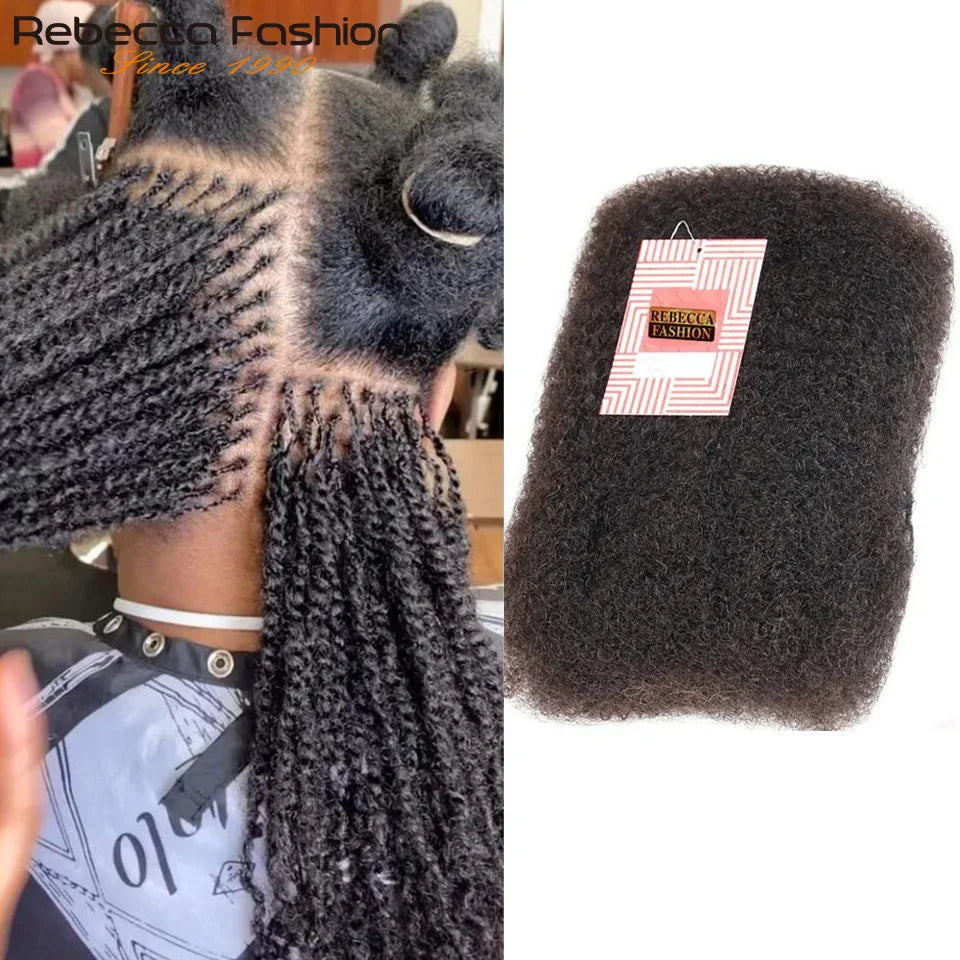 Premium 100% Human Hair Afro Kinky Bulk for Braiding &amp; Twists (50g)