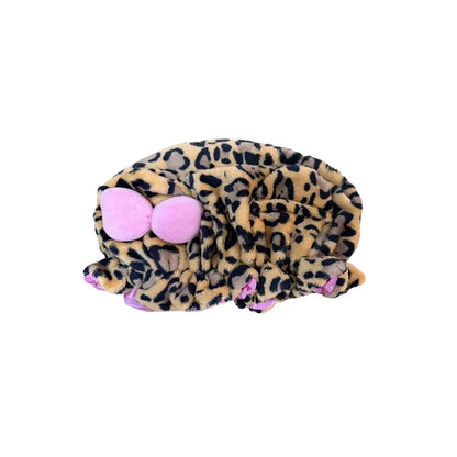 Satin Lined Luxe Leopard Print Plush Hair Bonnet