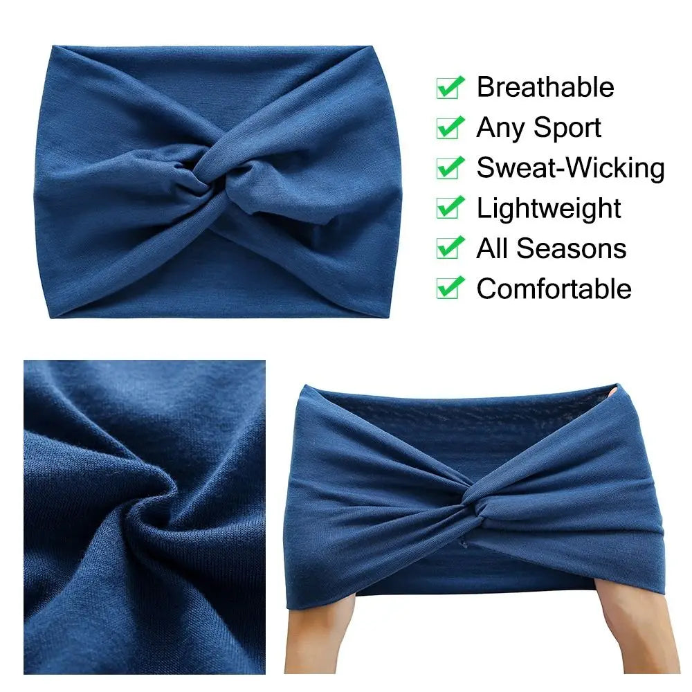 Headbands for Locs, Braids and Natural Hair - Extra Wide, Super Comfortable Stretch