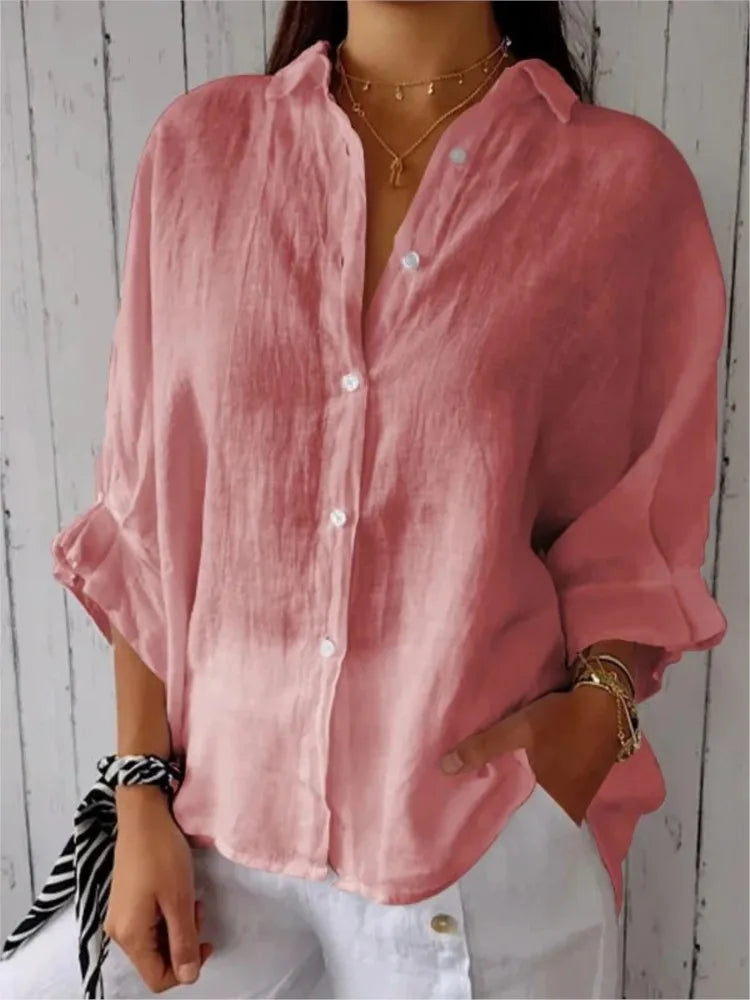 Luxury Linen Button-Down Shirt for Effortless Everyday Elegance