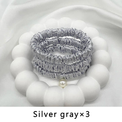 Mulberry Silk Elastics – Gentle, Frizz-Free Hair Bands for Natural Hair &amp; Locs - 3 pieces