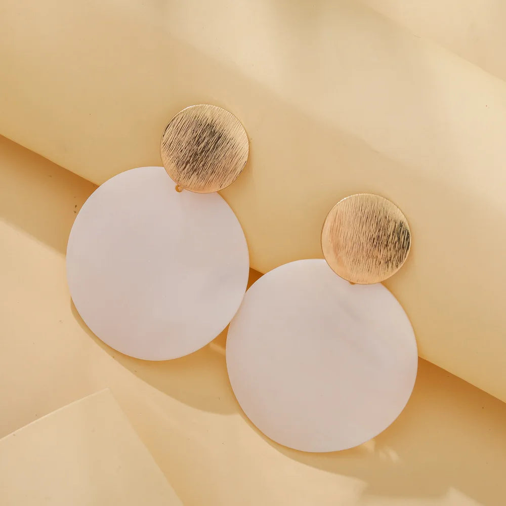 Minimalist Lunar Shell Earrings