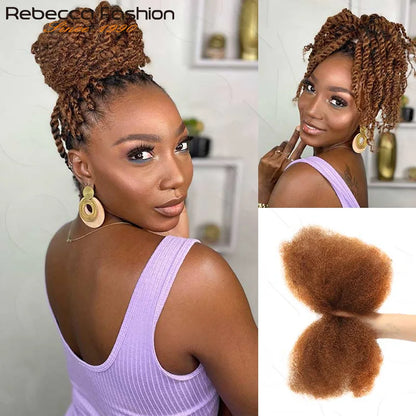 Premium 100% Human Hair Afro Kinky Bulk for Braiding &amp; Twists (50g)