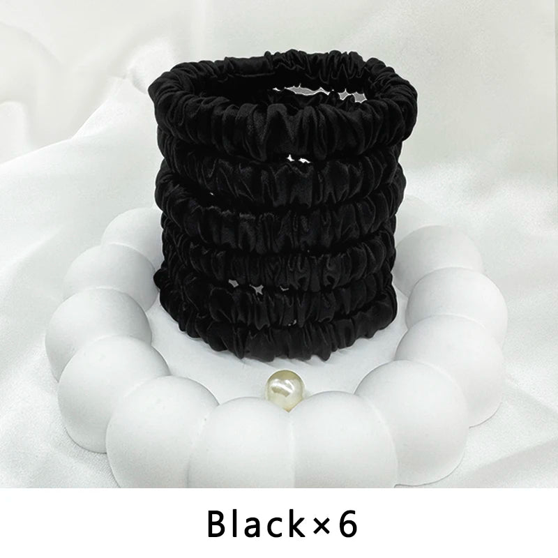 Mulberry Silk Elastics – Gentle, Frizz-Free Hair Bands for Natural Hair &amp; Locs - 3 pieces