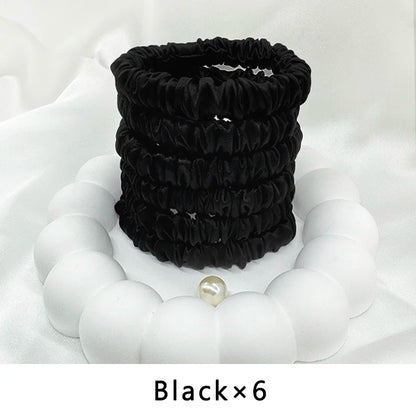 Mulberry Silk Elastics – Gentle, Frizz-Free Hair Bands for Natural Hair &amp; Locs - 3 pieces