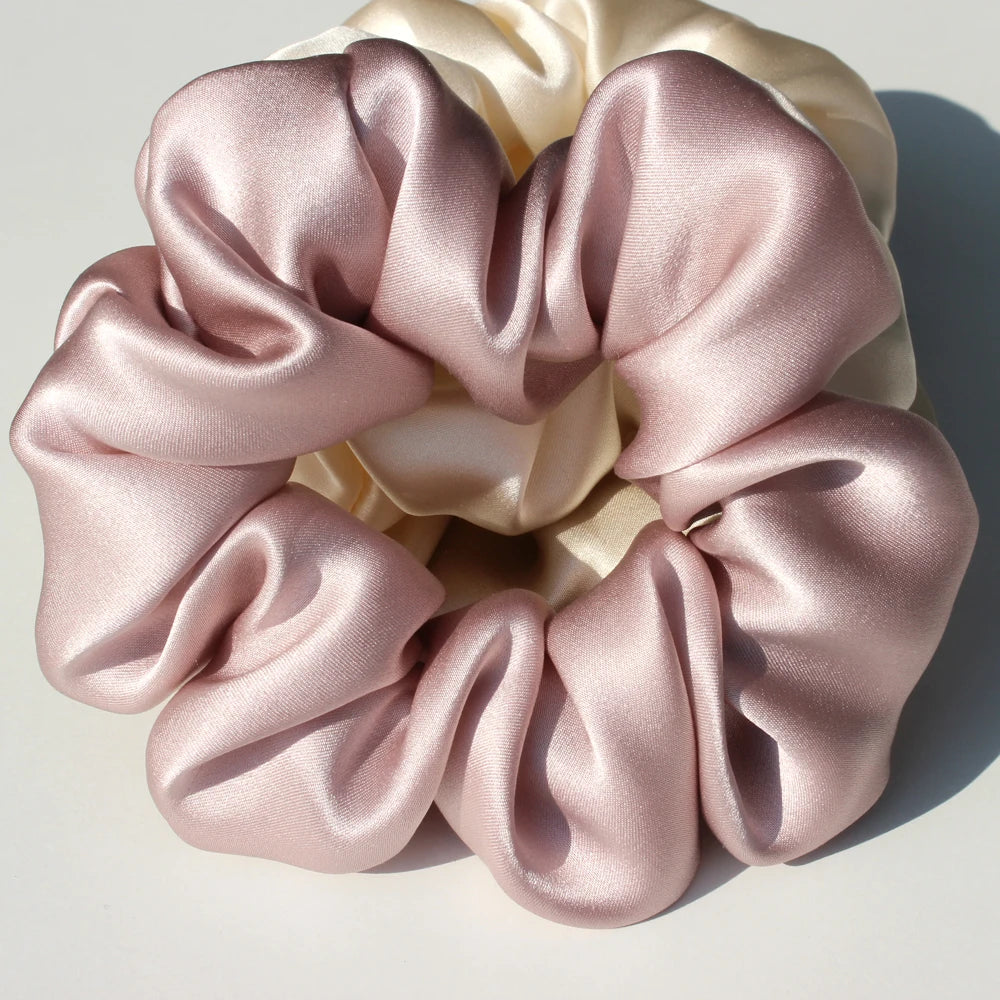 Super Soft 100% Pure Mulberry Silk Scrunchies Large