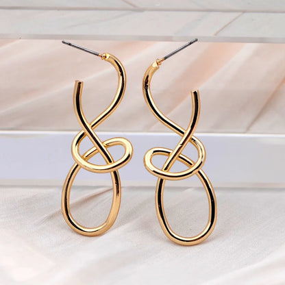 Serpentine Knot Statement Earrings