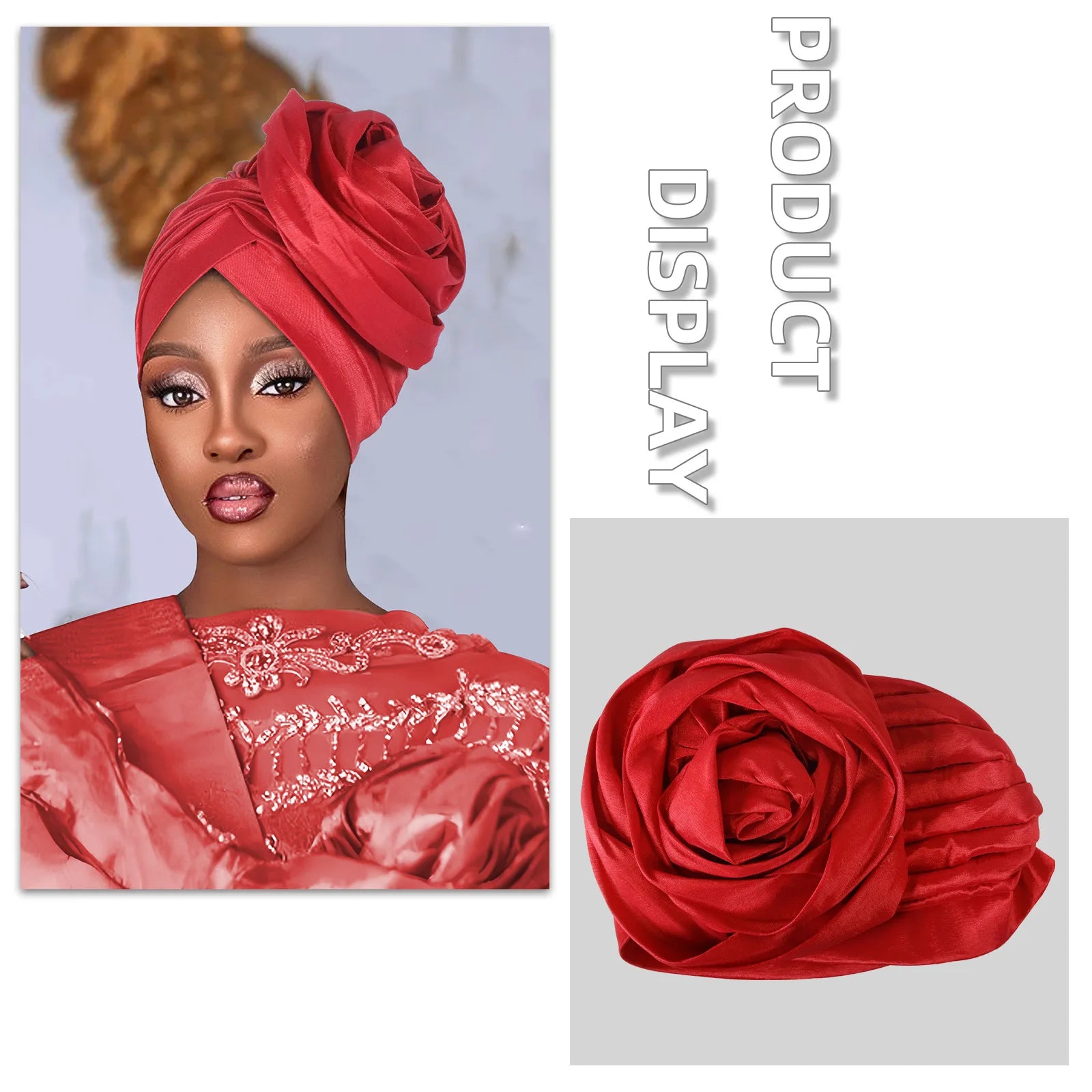 Floral Turban Hat - Stylish Modest Headwear for Special Events