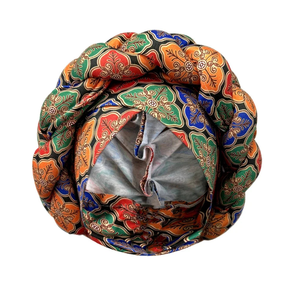 Ready-to-Wear Braided Headtie - Stylish Ankara Print Turban Hat for Weddings &amp; Daily Wear