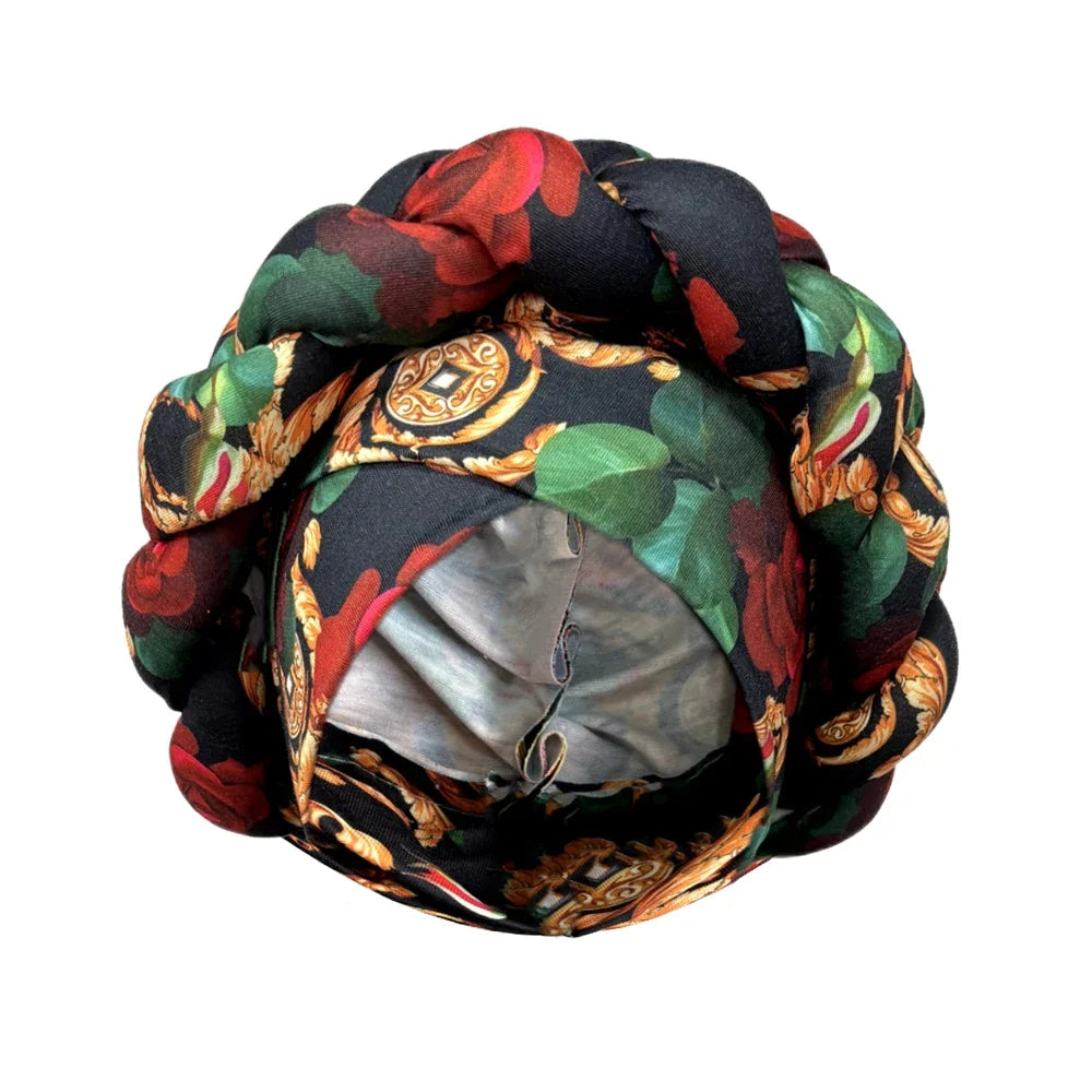 Ready-to-Wear Braided Headtie - Stylish Ankara Print Turban Hat for Weddings &amp; Daily Wear