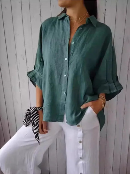 Luxury Linen Button-Down Shirt for Effortless Everyday Elegance