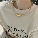 Minimalist Gold Herringbone Chain Necklace