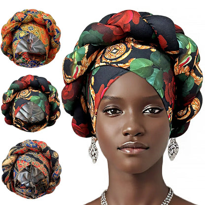 Ready-to-Wear Braided Headtie - Stylish Ankara Print Turban Hat for Weddings &amp; Daily Wear