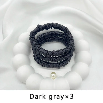 Mulberry Silk Elastics – Gentle, Frizz-Free Hair Bands for Natural Hair &amp; Locs - 3 pieces