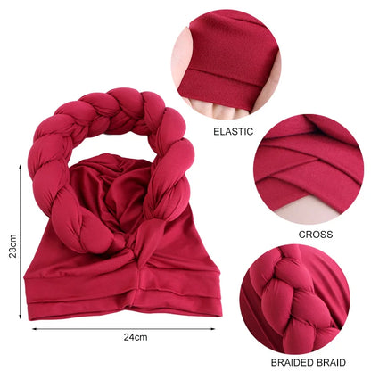 Headwrap with Braided Look – Luxury &amp; Pre-tied