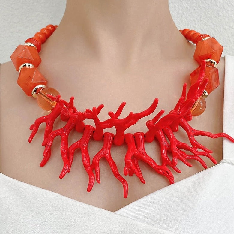 Handmade Beaded Chain Choker Necklace For Women.