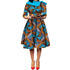 African Ankara Wax Print Midi Dresses