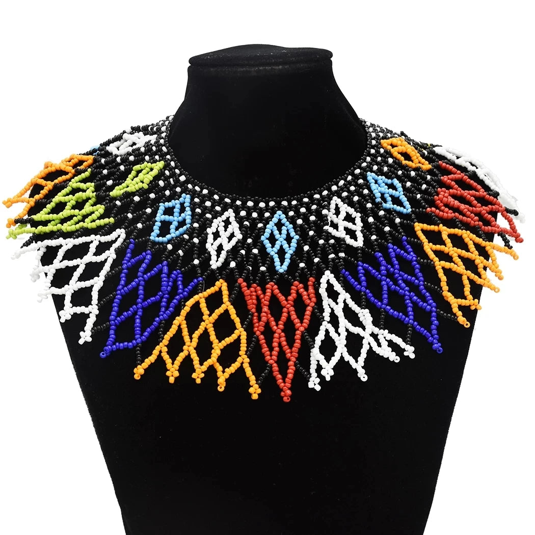 Handmade Boho Ethnic Big Choker Necklace
